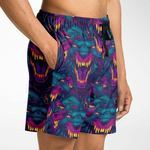 Neon Werewolf Athletic Shorts - King Killers