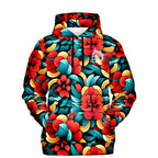 Oriental Flowers Athletic Hoodie