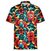 Men's Premium Polo Shirt With Oriental Flower Design - King Killers