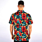 Men's Premium Polo Shirt With Oriental Flower Design