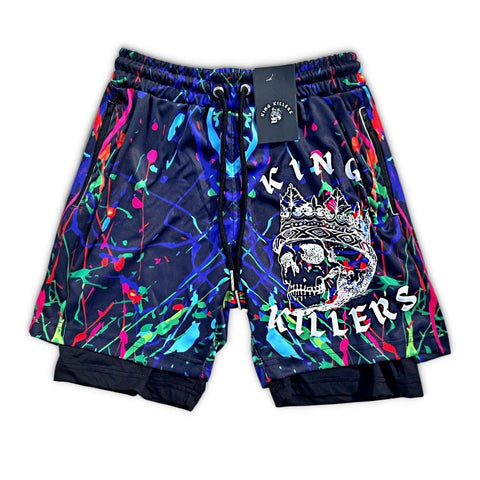 Paint Splatter 2 In 1 Hybrid Shorts - King Killers