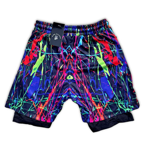 Paint Splatter 2 In 1 Hybrid Shorts - King Killers