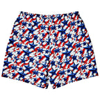 Patriotic Mid-thigh Cut Athletic Shorts