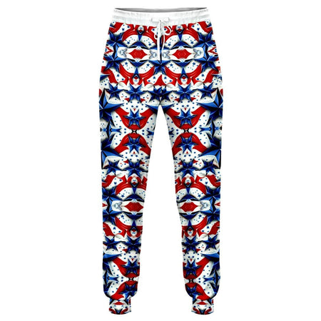 Patriotic Stars and Stripes Athletic Jogger Sweatpants