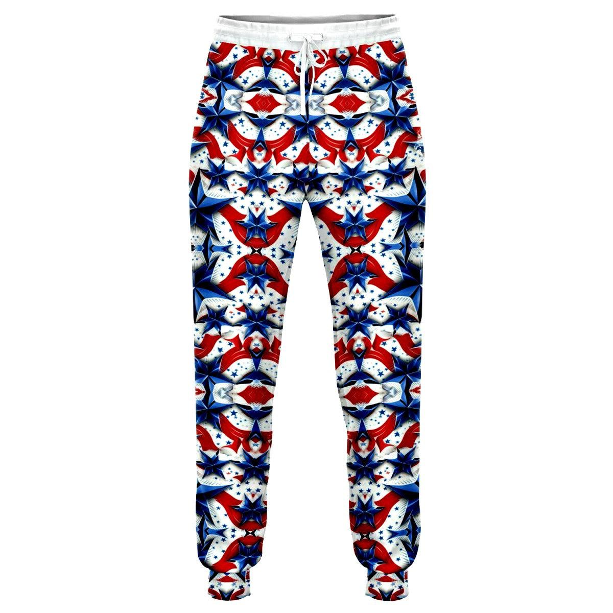 Red White Blue Patriotic High Waisted Yoga Leggings | King Killers 2XL