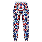 Patriotic Stars and Stripes Athletic Jogger Sweatpants
