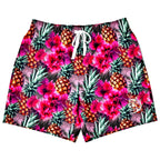 Pineapples & Hibiscus Athletic Shorts