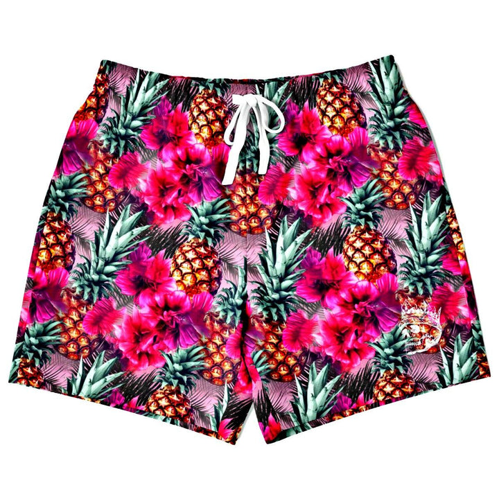 Pineapples & Hibiscus Athletic Shorts - King Killers