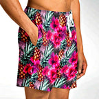 Pineapples & Hibiscus Athletic Shorts