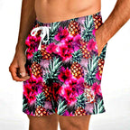 Pineapples & Hibiscus Athletic Shorts