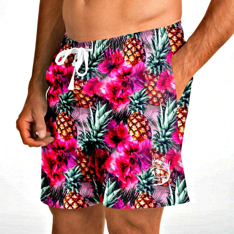 Pineapples & Hibiscus Athletic Shorts - King Killers