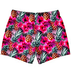Pineapples & Hibiscus Flower Swim Trunks Men