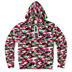 Pink & Green Camouflage Athletic Hoodie