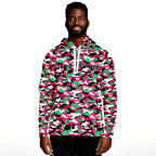 Pink & Green Camouflage Athletic Hoodie