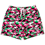 Pink & Green Camouflage Athletic Shorts