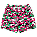 Pink & Green Camouflage Athletic Shorts