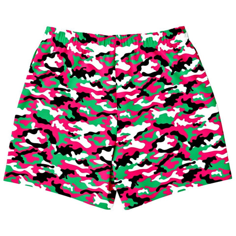 Shop Pink & Green Camouflage Athletic Shorts, Mens - King Killers Apparel