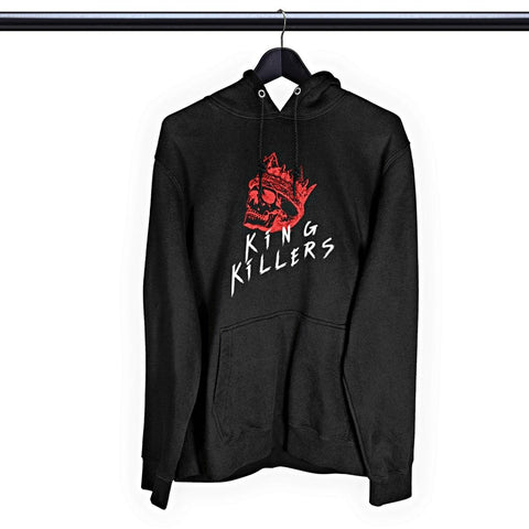 heavy lies the crown hoodie, black front side - King Killers Apparel