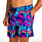 Psychedelic Wolves Athletic Shorts