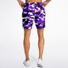 Purple Camo Mid Thigh Gym Shorts - King Killers
