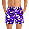 Purple Camouflage Mid-Thigh Swim Trunks - King Killers