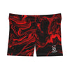 Red & Black Swirl High Waisted Shorts - King Killers