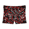 Red Black White Paint Splatter High Waisted Shorts - King Killers