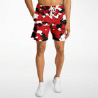 Red Camouflage Athletic Shorts