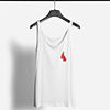 red boxing gloves tank top on hanger, white - King Killers Apparel