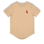 Red Corner Men's Curved Hem T-Shirt