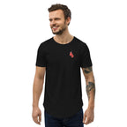 Red Corner Men's Curved Hem T-Shirt