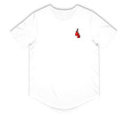 Red Corner Men's Curved Hem T-Shirt