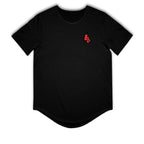 Red Corner Men's Curved Hem T-Shirt