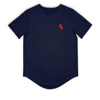 Red Corner Men's Curved Hem T-Shirt