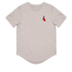 Red Corner Men's Curved Hem T-Shirt