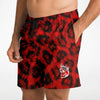 Red Leopard Print Athletic Shorts - King Killers