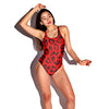 Red Leopard Print One-Piece Swimsuit - King Killers