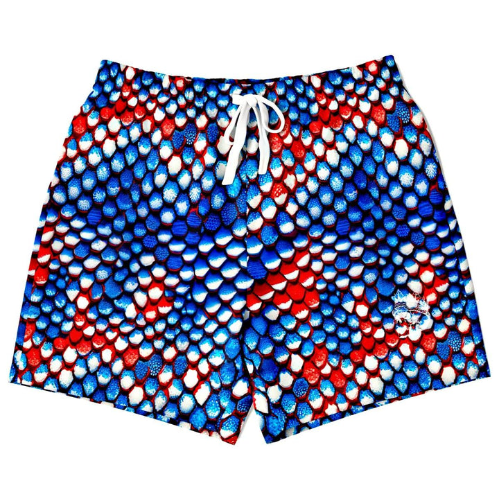 Red White & Blue Snakeskin Athletic Shorts - King Killers
