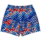 Red White & Blue Snakeskin Athletic Shorts