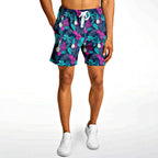 Retro Tropical Athletic Shorts For Men