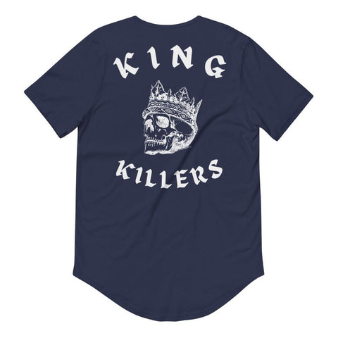 Royalty Men's Extra Long Curved Hem T-Shirt - King Killers