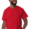 ROYALTY -Short Sleeve Embroidered Heavy Cotton T-Shirt, red - King Killers