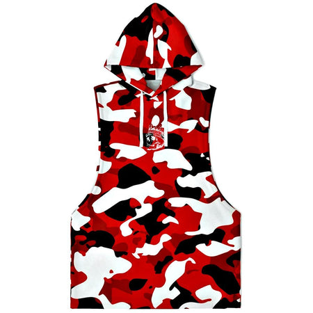 Camo Killer - Red Tiger Camouflage Sleeveless Hoodie