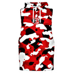 Camo Killer - Red Tiger Camouflage Sleeveless Hoodie