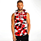 Camo Killer - Red Tiger Camouflage Sleeveless Hoodie