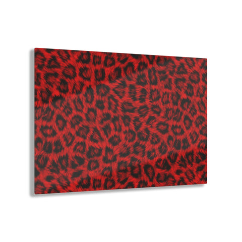 Super Realistic Red Leopard Fur Acrylic Print - King Killers