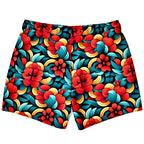 Oriental Flower Short Swim Trunks Men