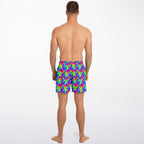 Trippy Rainbow Swirl Fast Dry Swim Trunks