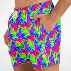 Trippy Rainbow Swirl Fast Dry Swim Trunks