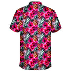 Pineapples & Hibiscus Mens Polo Shirt